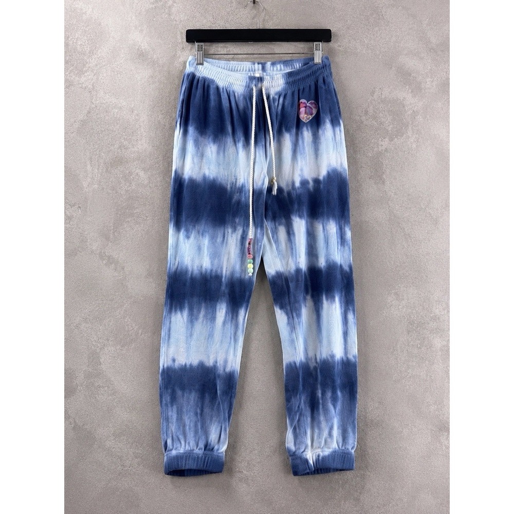 LoveShackFancy Joggers Pants Womens XS Blue Tie Dye French Terry Lounge